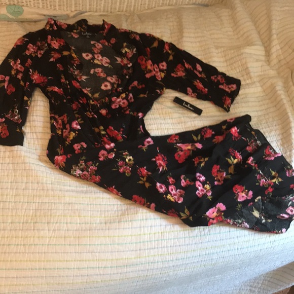 Lulus NWT Midnight Magic Floral Dress - Picture 2 of 5